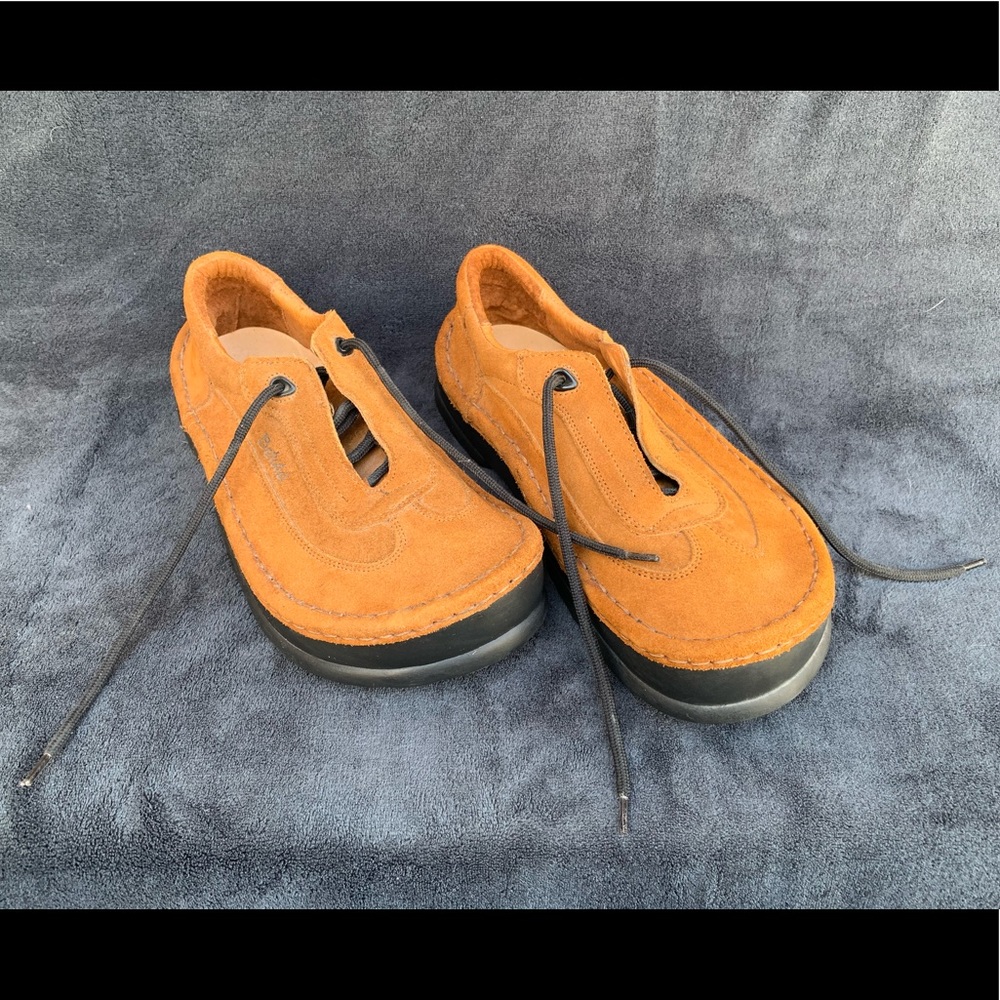 Birkenstock Betula Laced Chestnut Suede Shoes 39